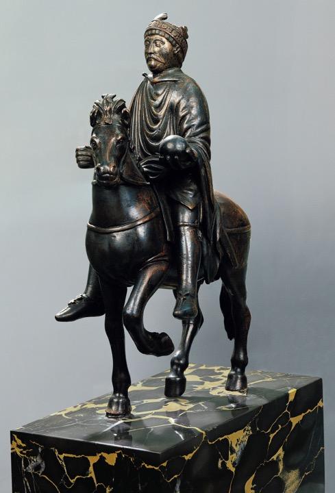 Equestrian portrait of Charlemagne or Charles the Bald, from
