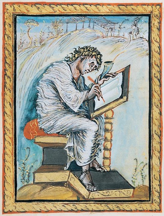 Saint Matthew, folio 18 verso of the Ebbo