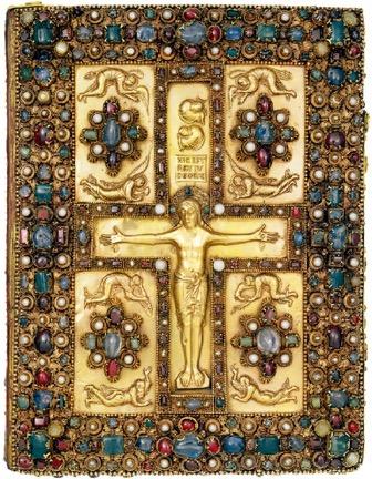 Art of Charlemagne s Court Crucifixion, front cover of the Lindau Gospels, from Saint Gall, Switzerland, ca. 870.