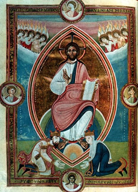 Speyer Evangeliary Christ in Majesty Ottonian