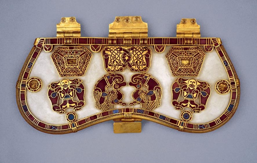 Purse cover, from the Sutton Hoo ship burial in Suffolk, England, ca. 625.