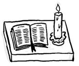 4 Lesson 36 Eucharist Feeds Us Every Week Weaving Our Faith, YEAR 1 matches cross Prayer Materials: small table with cloth to cover it taper or pillar candle After all the group members have a few