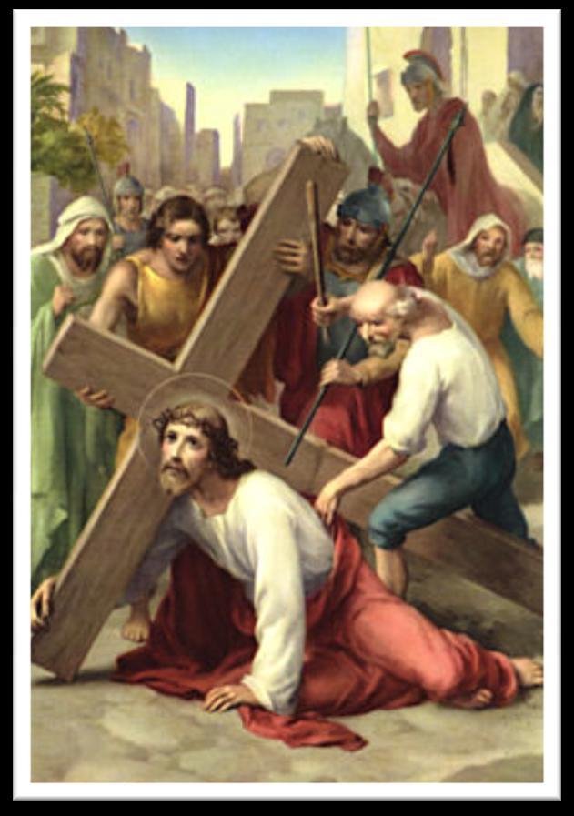 XI. ELEVENTH STATION Jesus Is Nailed to the Cross DEAR JESUS, now they are putting big nails through Your hands and feet / to fasten You to the cross. / It hurts me only to prick my finger with a pin.
