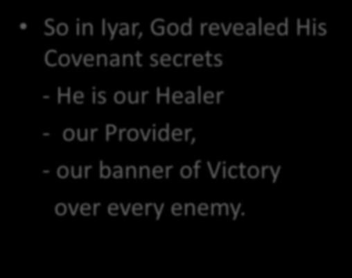 Healer - our Provider, - our