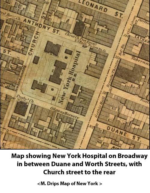 On 10 March 1830, the Governors of the New York hospital, respectfully reported to the House of Assembly of the State of New York: "The officers of the New York Hospital, are a superintendent and