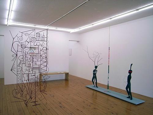 (Left) I have seen real happiness nowhere, but it is doubtless here 2010 Metal, h210 cm (Right) I was in your dream and could not sleep, 2010 Henk Visch Courtesy Wako Works of Art NR: So if we can