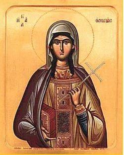 Olympias did not wish to enter into another marriage. The emperor and the other relatives pressured Olympias to enter into another marriage, but in vain. She refused them and devoted herself to God.