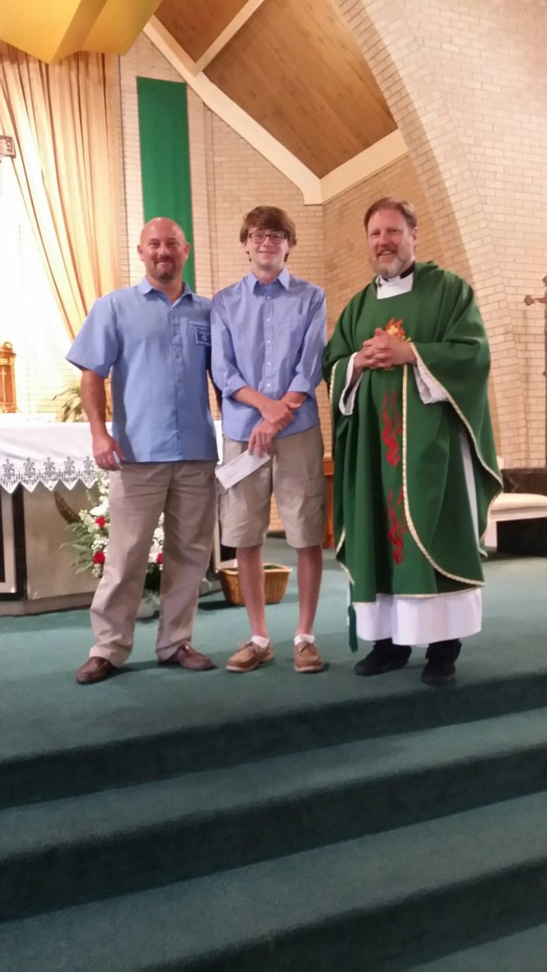 The Knights of Columbus council 5654 Chris Nielson Scholarships award The Knights of Columbus council 5654 gave out (2) $500.00 Chris Nielson scholarships at, St. Alphonsus today.