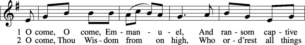 Closing Hymn 357 O Come, O Come, Emmanuel LSB 357 sts.