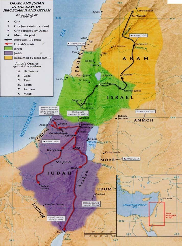 and their neighbors Israel (Ephraim) and Aram(Syria-Damascus)