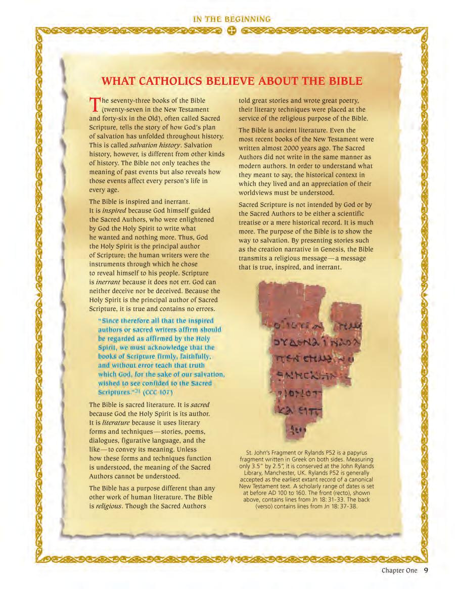 GUIDED EXERCISE Conduct a think / pair / share on the following question: o Why it is important to keep in mind that the Bible is ancient, religious literature in order to understand it properly?