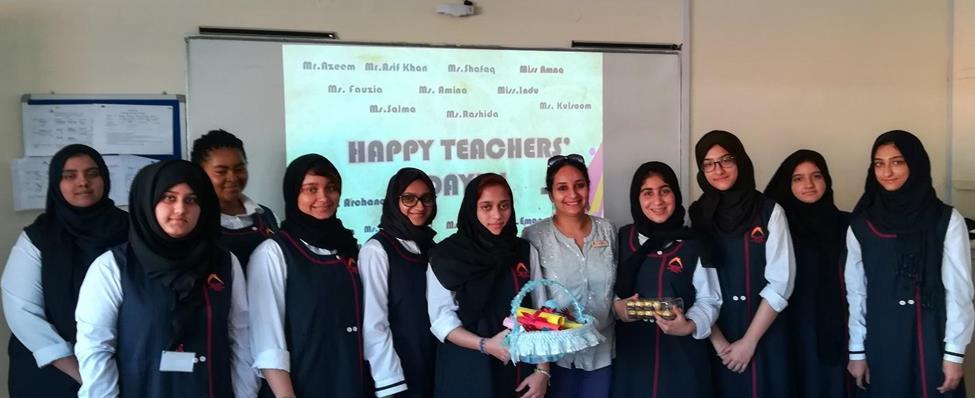 Assembly on World Teachers Day The students of grade 10 conducted the morning assembly on 2 October 2017, celebrating World Teachers Day. It is celebrated on 5 October every year across the world.