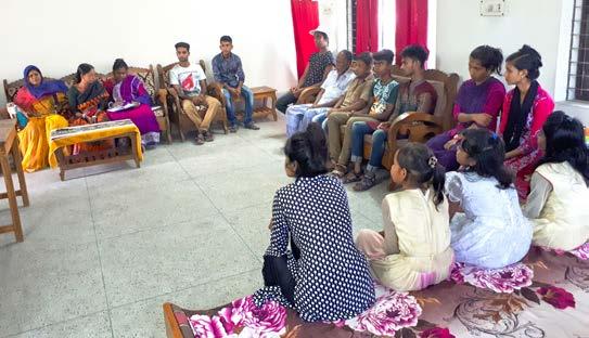 This congregation is in a Hindu village. They were introduced to Jesus through the activities of a Christian group. However the activities of the group do not include the setting up of church.