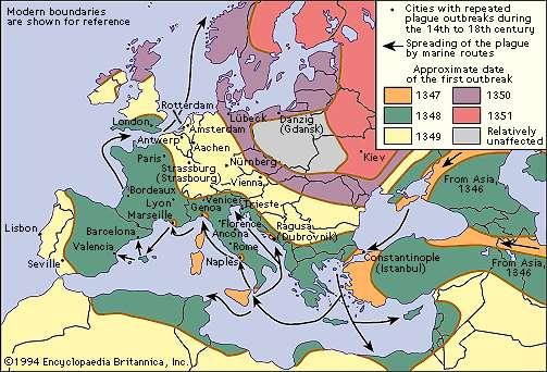 Spread of the plague