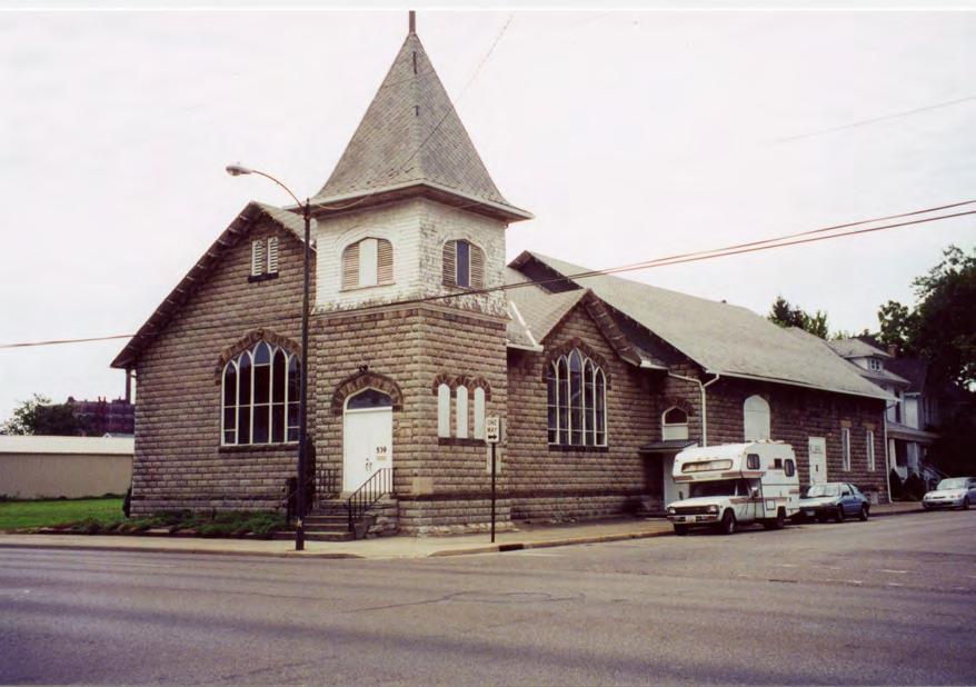 Site of original St. Luke's Lutheran Church, Springfield, Ohio.