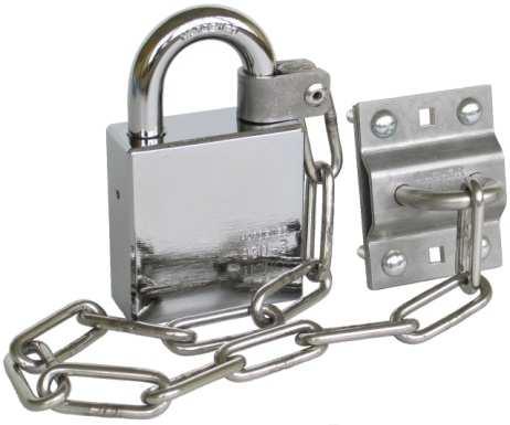ANCHOR Padlock chain - retrofit An attachment chain makes it easier to ensure that the padlock does not get mislaid while the object that it secures is open.