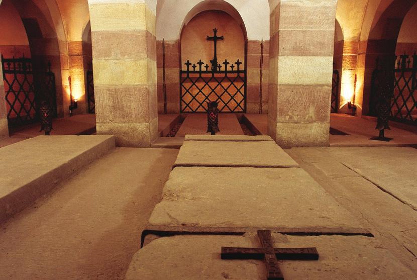 The crypt is the oldest part of the cathedral, the foundation on which the building rests.