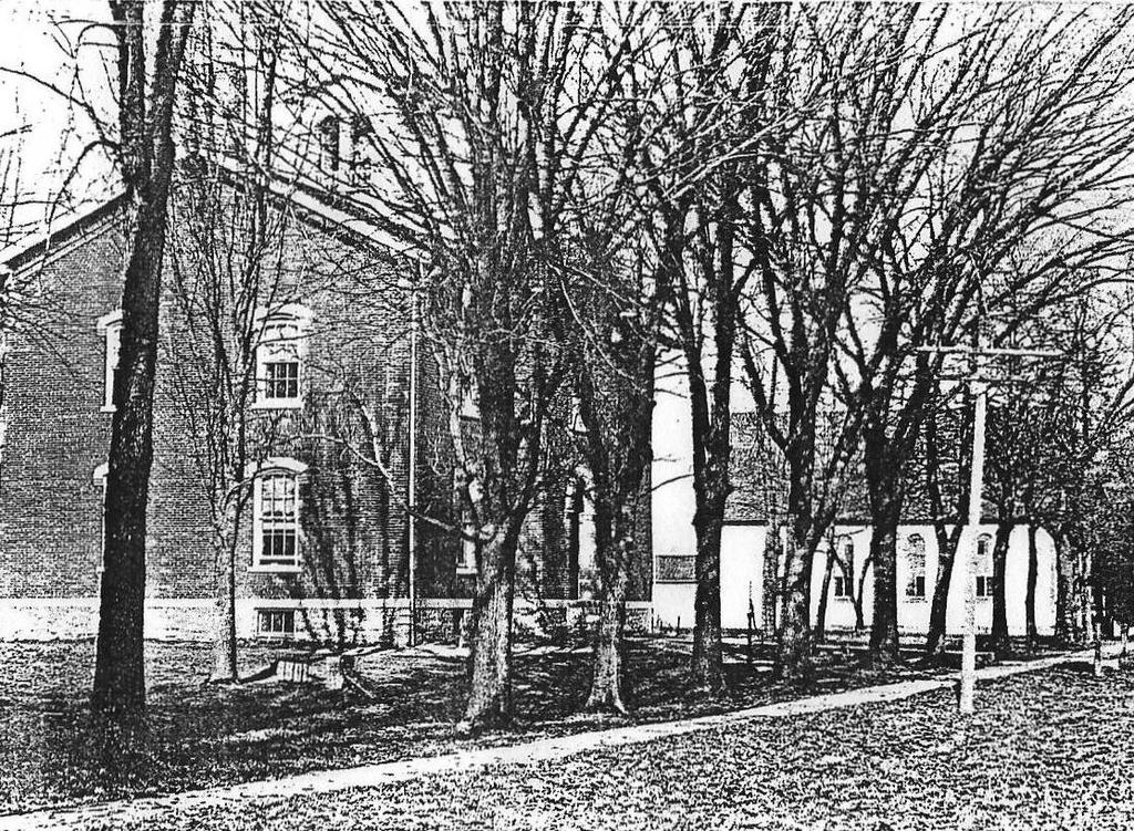 Free Methodist Church of Winnebago (on right) built in 1866-demolished in 1919 Corner of N. Benton and W.