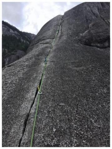 I had never done any "crack climbing" before, so climbing up the roughly 1400 feet of "Calculus Crack" and "Memorial Crack" was a sort of baptism by fire. The fire ended up being in my feet.