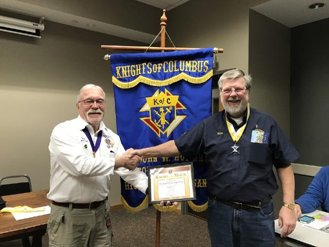 Knight of the Month - January By Gary Bingle Rich Naruszewicz is our Knight of the Month for February 2017, helping support the Knights, Men s Club and Holy Spirit Church.