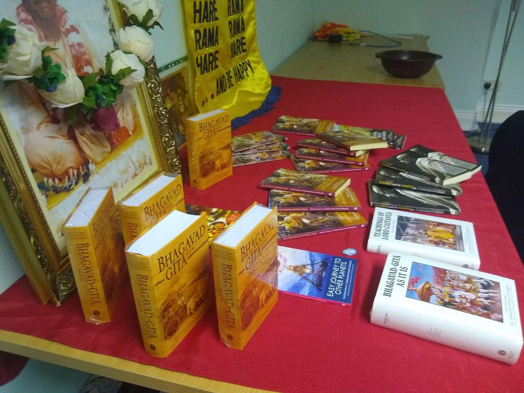 Prabhupada s books. They also have a chance to buy Srila Prabhupada`s books. Some of them come to the Sunday feast and others look forward to attending the next city-centre event.
