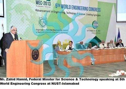 Society of Science Engineering and Technology on 23-25 September, 2013 at NUST-Islamabad Mr.