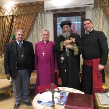 George s Cathedral, went to Cairo on January 17 th to pay a courtesy visit to Tawadros II, the newly installed Pope of Alexandria.