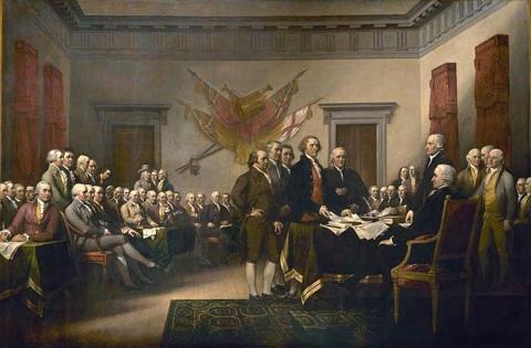 The American Revolution (1776): The Declaration of Independence Rejects the Rights of a Monarch to govern free men We hold these truths to be self-evident, that all men are created equal, that they