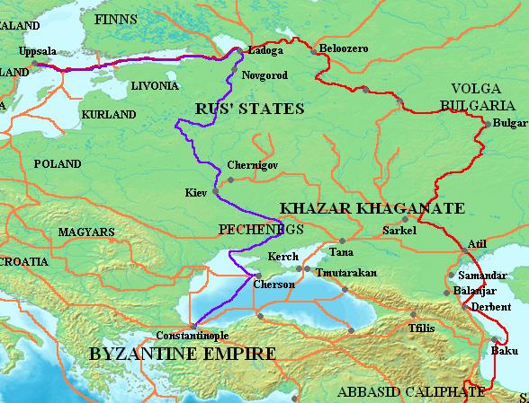 Rus trade in the 10 th c Bulghar emerges as a major trading place and meeting point for Rus and Muslim merchants (connected