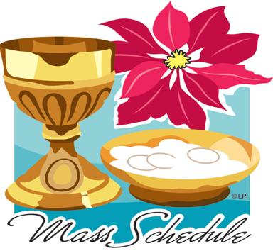 PARISH & COMMUNITY NEWS 5 If school is cancelled or delayed, morning Mass will be cancelled. Schedule for holiday and Holy Day Masses Holy Trinity Parish = HTP St.