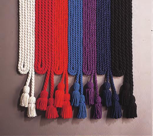 ROPE GIRDLES We are pleased to offer a wide choice of tasselled woven rope girdles.