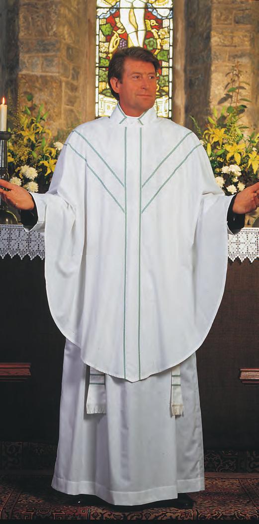 511 2616T 511 These lightweight washable polyester cotton Eucharistic vestments are easy to carry and particularly suitable for warm climates.