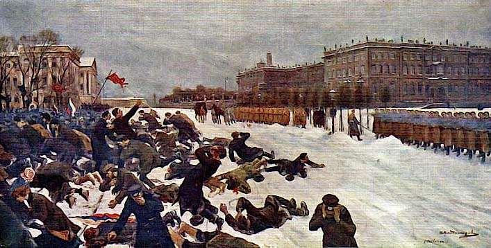 Bloody Sunday (1905) On January 22,1905, workers and peasants are massacred by Tsar Nicholas soldiers in St.