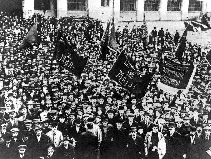 Russian Strikes and Protests With disasters by the Russian Army in World War I, the workers and peasants began to protest and strike In the February Revolution of 1917, demands were