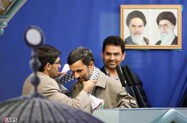 As part of the Quds Day events, Iran s President Ahmadinejad gave two strongly-worded speeches: one was given on the eve of Quds Day, when he granted an extended interview to the Arabic-language