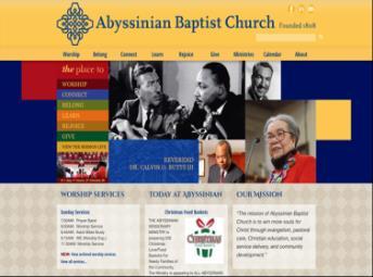 ORG Our website is a living breathing entity that the entire congregation can use as a tool for engaging in ministry life at Abyssinian.