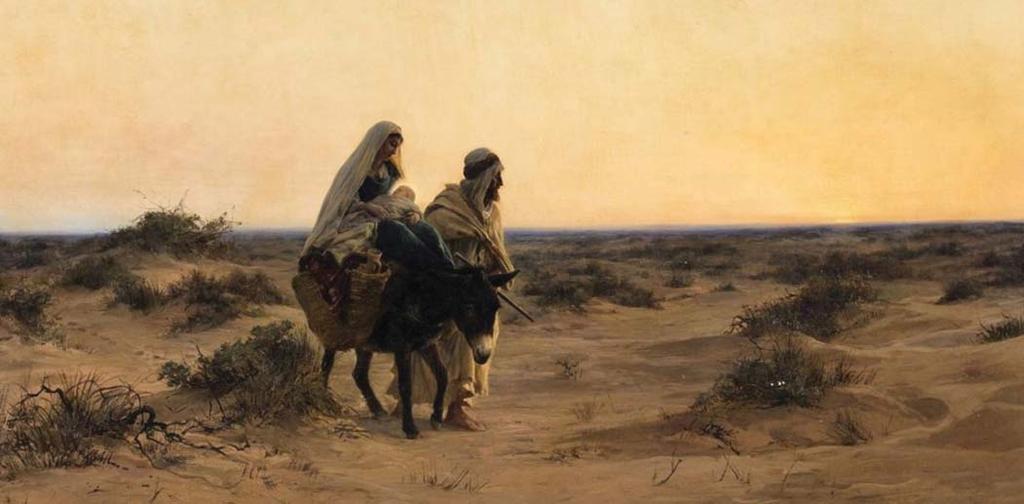 "Each one of them is Jesus in disguise." Mother Teresa of Calcutta C... The Flight into Egypt by Eugène Girardet People do not leave their homeland without a reason.