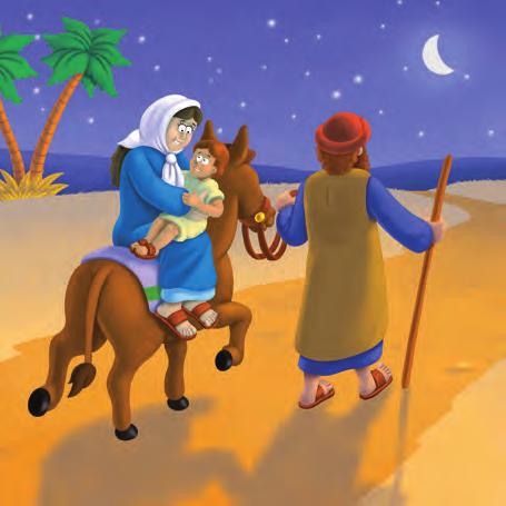 When the Wise Men had left, Joseph had a dream. In the dream an angel of the Lord appeared to him. Get up! the angel said. Take the child and his mother and escape to Egypt.