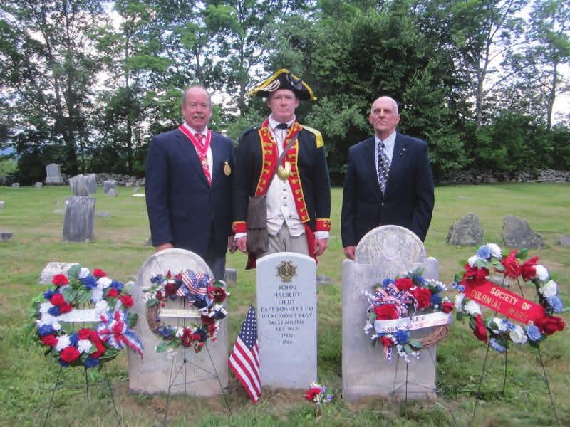 Volume 7, Issue 2 Page 5 VTSSAR President Douglass (Tim) Mather Mabee, Treasurer John Whitworth, and Compatriot Michael Companion attend the grand memorial for Patriot John Halbert, who is 4th