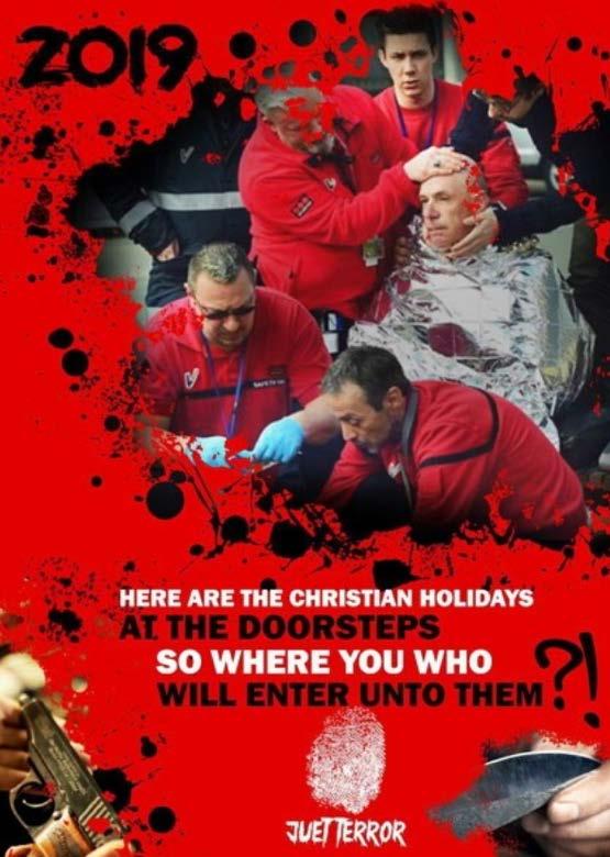 16 The battle for hearts and minds The ISIS campaign encouraging its supporters to carry out attacks during the Christmas season continues ISIS and its supporters continue to wage a campaign calling