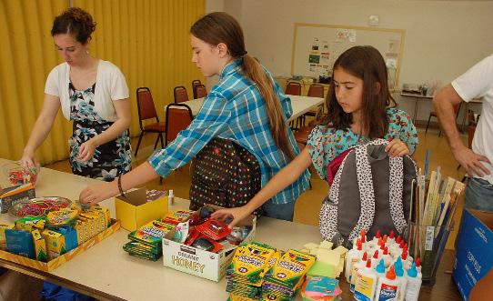 Sunday School s Faith in Action will assemble the backpacks on Sunday August 13 and will give to UBH the following week.