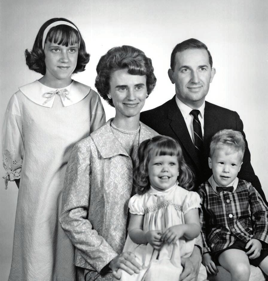 Above: The Scott family in 1965, at the time of his call to