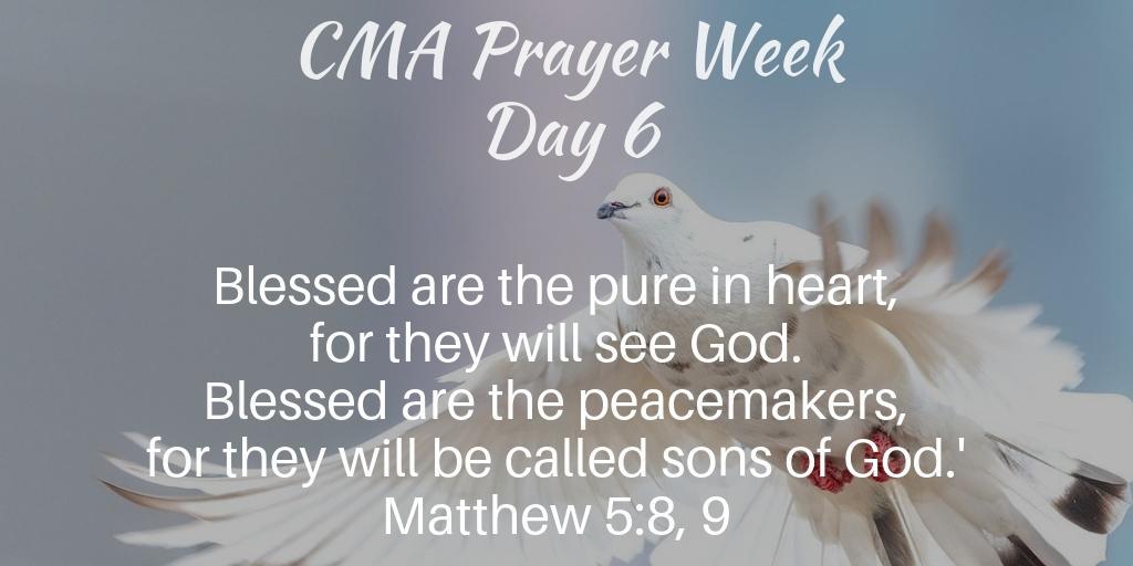 Day 6. Thursday 1 st November Blessed are the pure in heart, for they will see God. What a tall order!