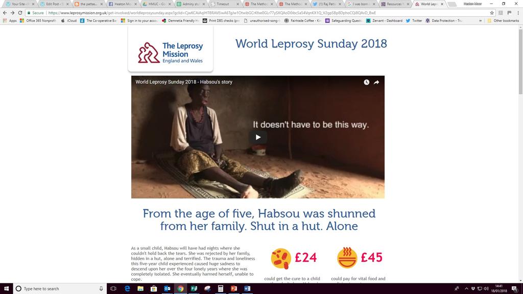 WORLD LEPROSY SUNDAY is TODAY Please help people like Habsou aged 57 years, from Niger - she was diagnosed with leprosy as a young child.