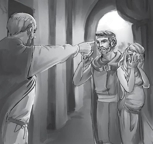 The Prophet Nathan confronts King David. battle where he would be killed. Joab obeyed, and Uriah was killed. David had not only committed adultery but also murdered an innocent man.