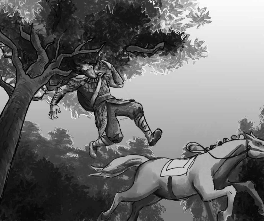 forward. Now Absalom was dangling from the tree, helpless. Joab, a loyal captain in David s army, heard the news and quickly rode to where Absalom was.