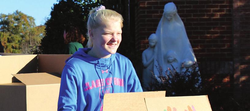 They collected food and decorated boxes to deliver Thanksgiving meals to more than 500 local families.