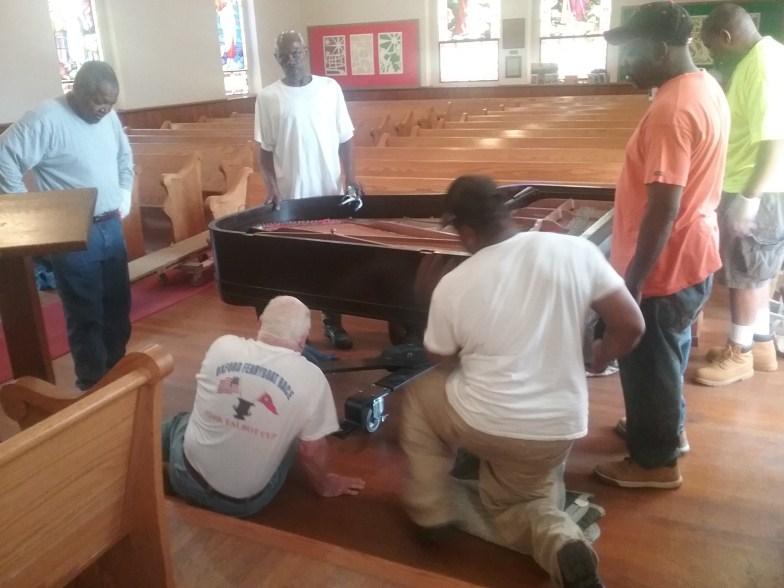 The old upright piano has been an enduring instrument. No one knows when it was first put into the Sanctuary. But, it has been serving the church for over 90 years.