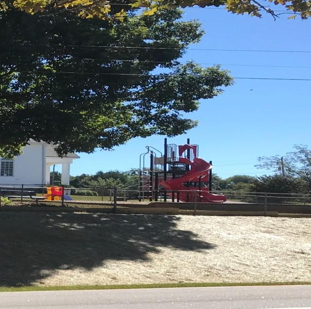 Pete Gordon Memorial Playground: The bank on the Pyne Road side of the playground has been graded and grass planted under the straw cover. This completes the playground!