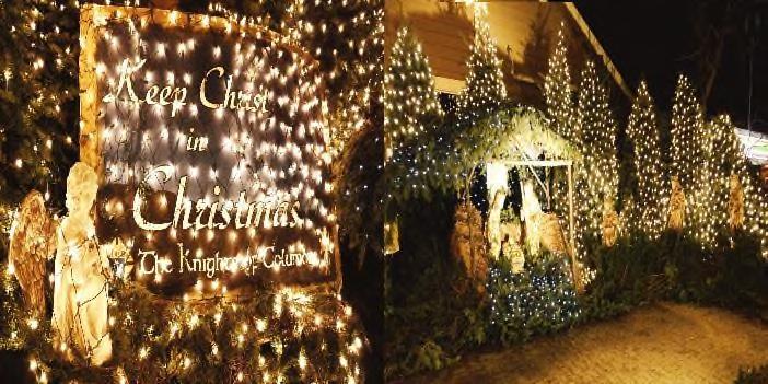 KEEP CHRIST IN CHRISTMAS Once again this year, Brother Knight Sam Pellegrino, along with a group of volunteer Knights and Squires, will build the Keep Christ in Christmas display on the patio of